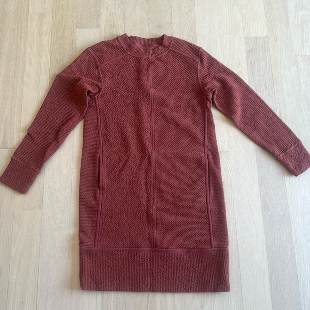 Lululemon On Repeat Sweater Dress Rusted Clay | Size 2 | Excellent Condition - Picture 3 of 4